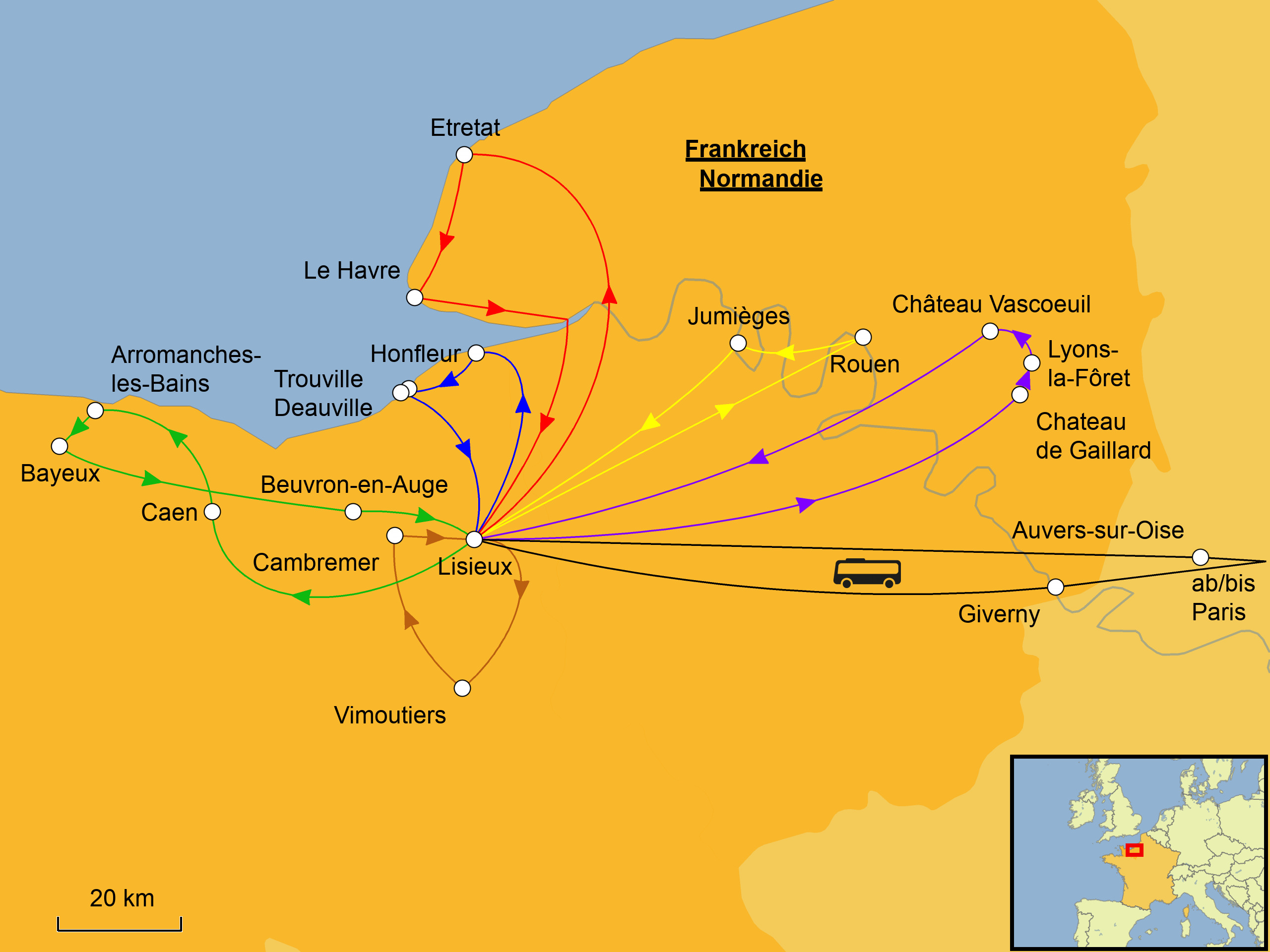 Normandie Karte