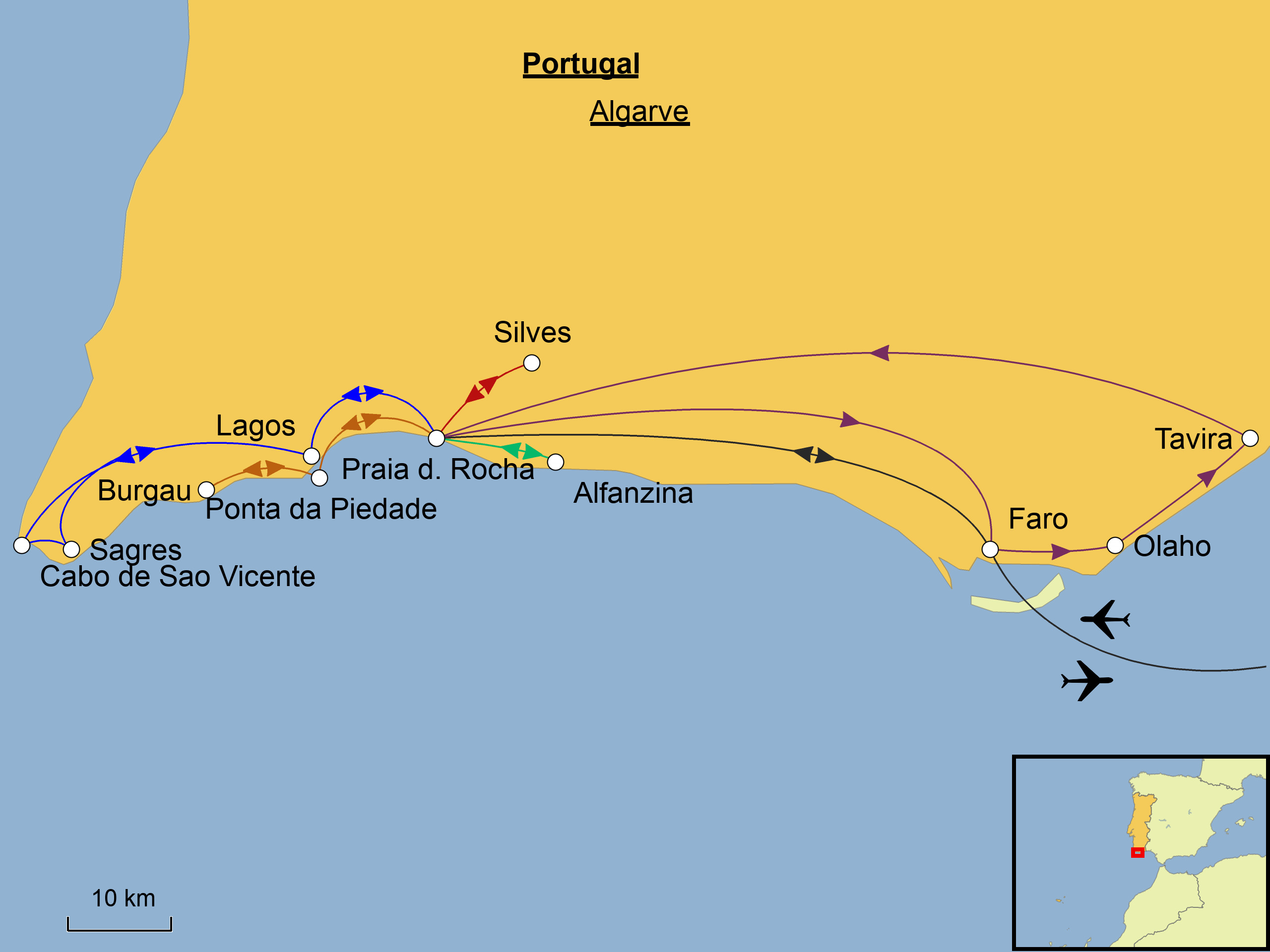 Algarve Karte